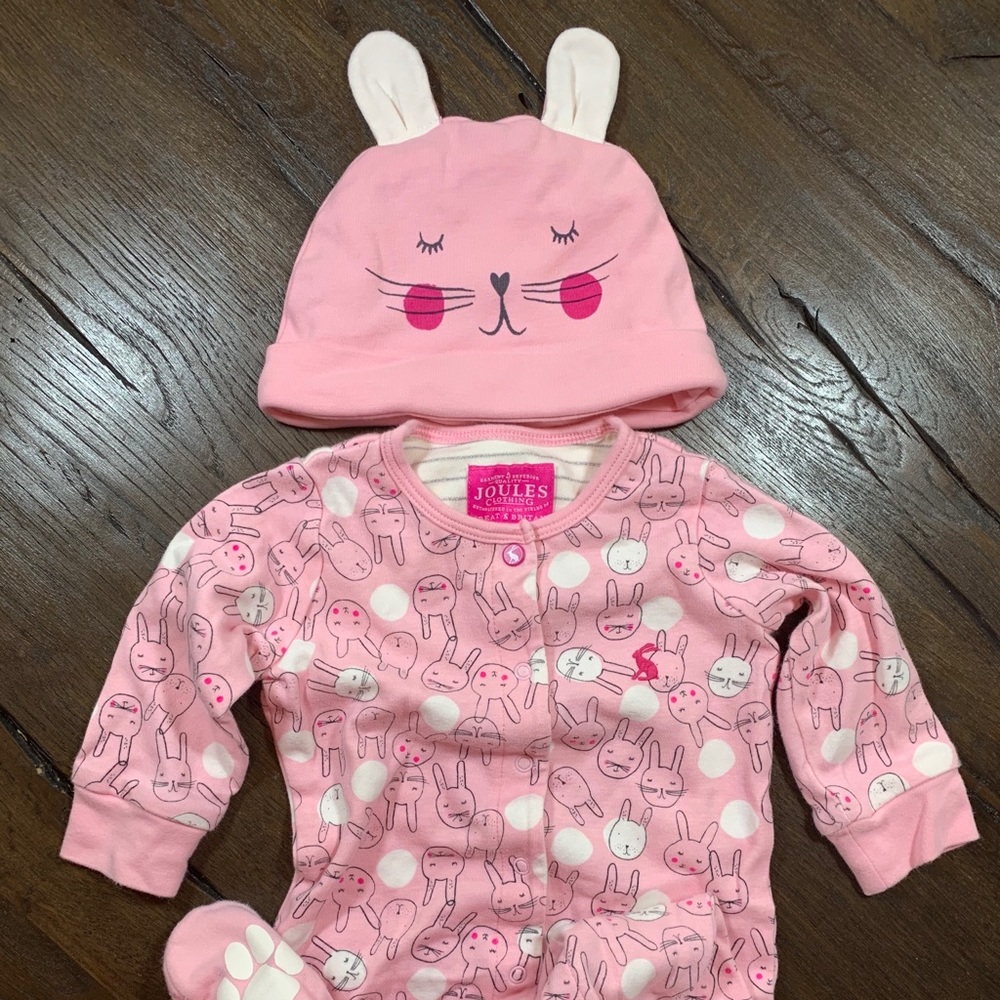 Joules Footie and hat